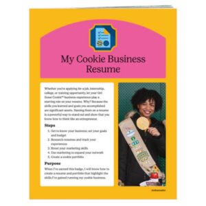 Ambassador My cookie Business Resume Badge Requirement