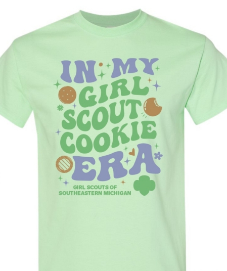 In My Girl Scout Cookie Era Youth Tee - Mint