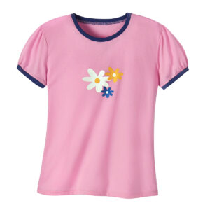 Daisy Puff Sleeve T-Shirt Plus L