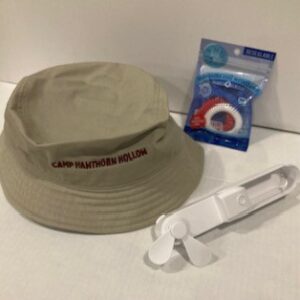 Camp Bundle - Bucket Hat with Fan and Bite Me Not Insect Repelling Wristbands