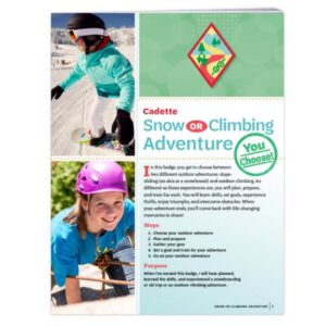 Cadette Snow or Climbing Badge Requirements Pamphlet