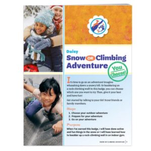 Daisy Snow or Climbing Adventure Badge Requirements Pamphlet