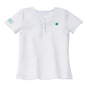 Daisy White Henley Shirt