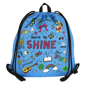 Born to Shine Drawstring Bag - Blue