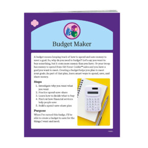 Junior Budget Maker Badge Requirements