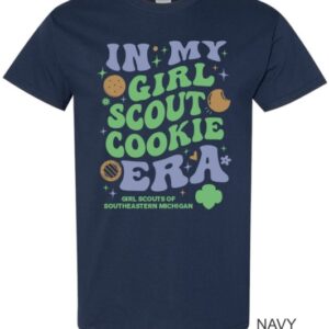 In My Girl Scout Cookie Era Youth Tee - Navy