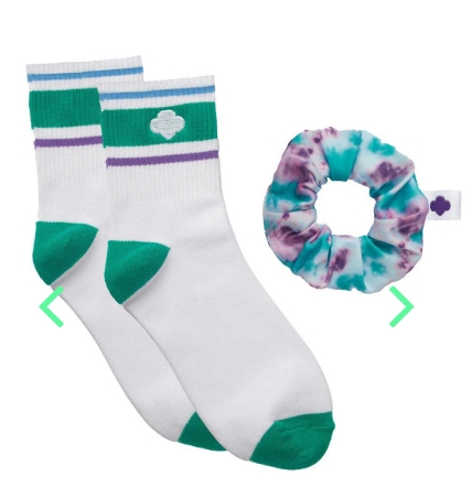 Junior Crew Socks and Scrunchie Set