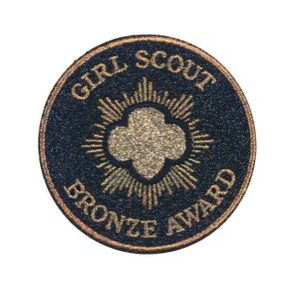 Girl Scouts Bronze Award Glitter Iron-On Super fun Patch