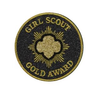 Girl Scouts Gold Award Glitter Iron-On Fun Patch