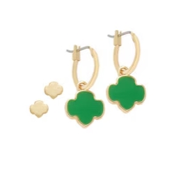 Girl Scout Charming Hoop and Stud Earrings Set