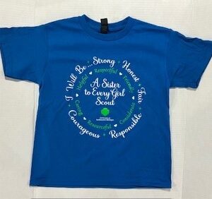 A Sister to Every Girl Scout-Neon Blue - Youth