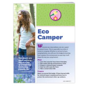 Junior Eco Camper Badge Requirements Pamphlet