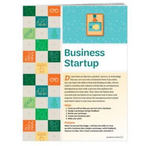 Senior Business Startup Badge Requirements Pamphlet