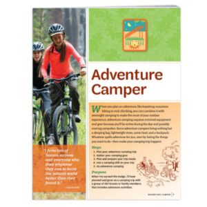Senior Adventure Camper Badge Requirements Pamphlet