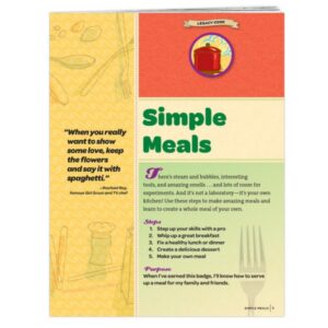 Junior Simple Meals Badge Requirements Pamphlet