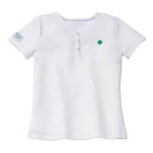 Junior White Henley Shirt