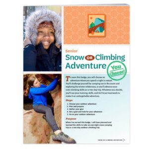 Senior Snow or Climbing Adventure Badge Reqs Pamphlet